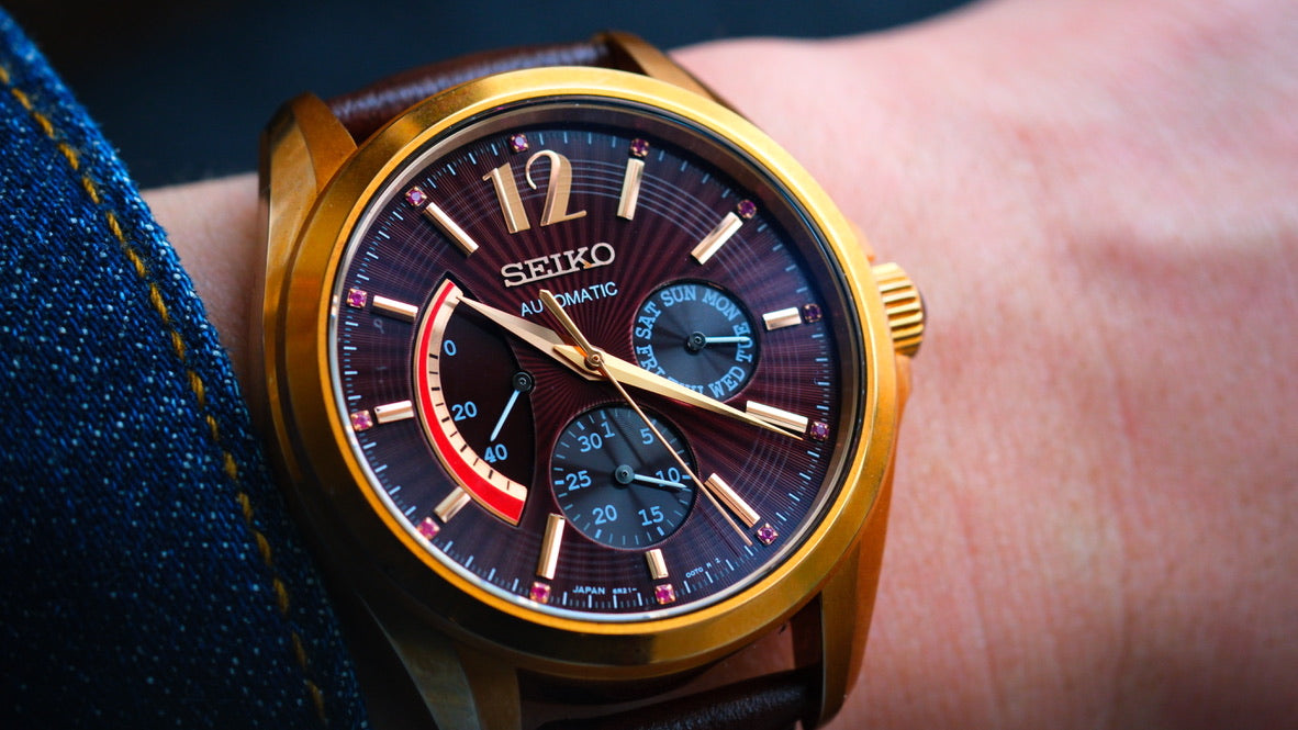 Seiko Bright SDGC030 6R21-00Y0 Limited 390/500 GP Red Dial and Ruby