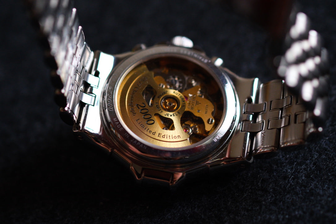 Credor Pacifique GCBK997 6S77-0A10 Chrnograph Limited 2000 Carbon Dial