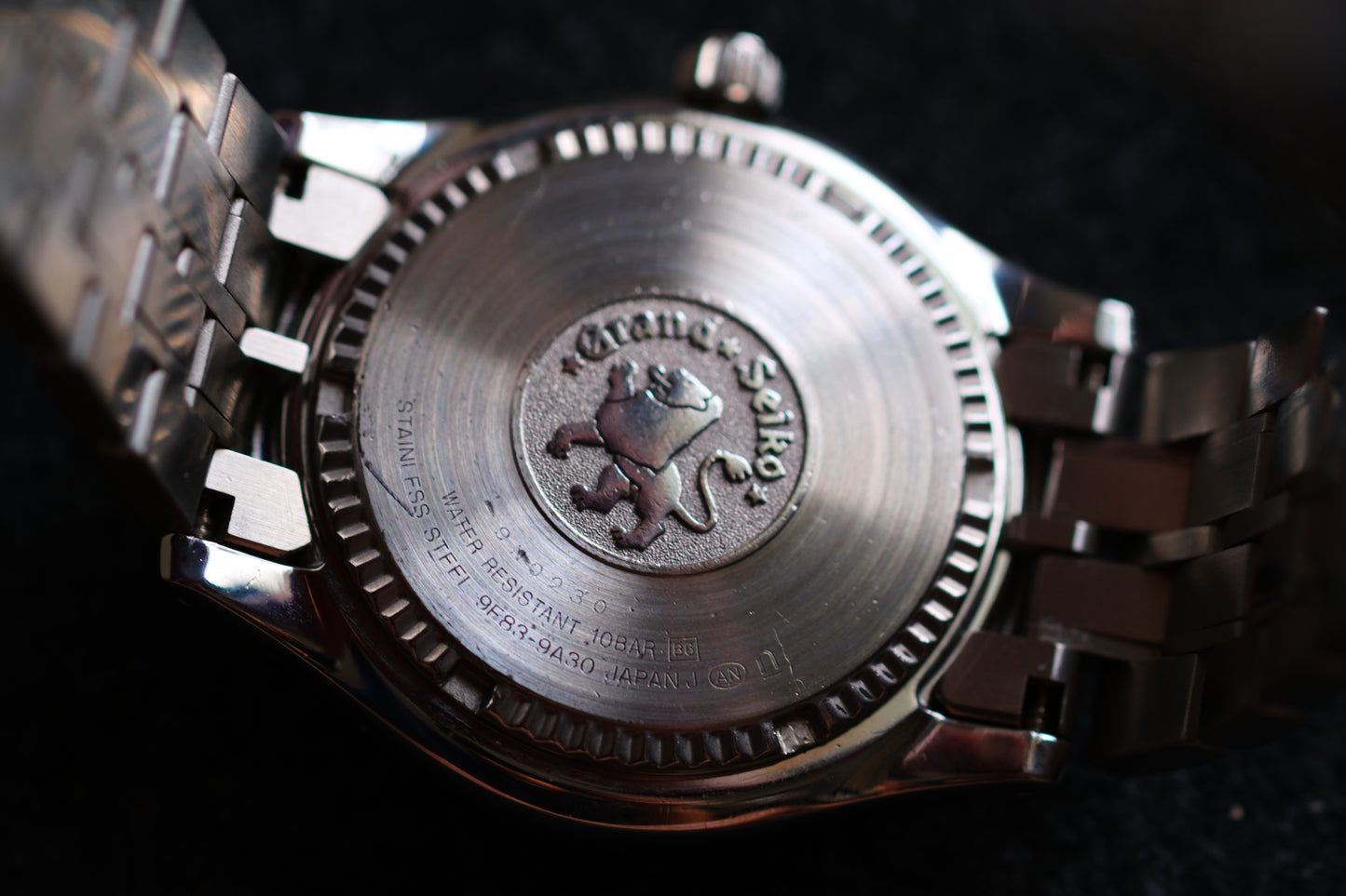 Grand Seiko SBGT005 9F83-9A30 Day Date Excellent Condition Vintage Watch Champange Dial Travel Box