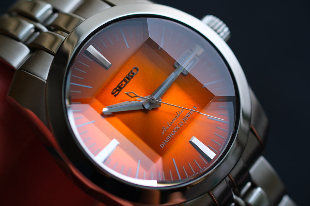 Seiko SARB005 6R15-00D0 Super Rare Orange Dial Sapphire Glass Cut Excellent Condition Serviced