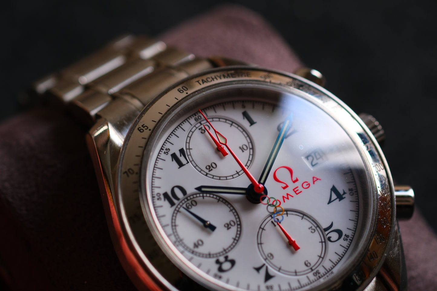 Omega Speedmaster Specialities 2012 Olympic Games Collection Blue Red Hands Excellent Condition |Full Serviced