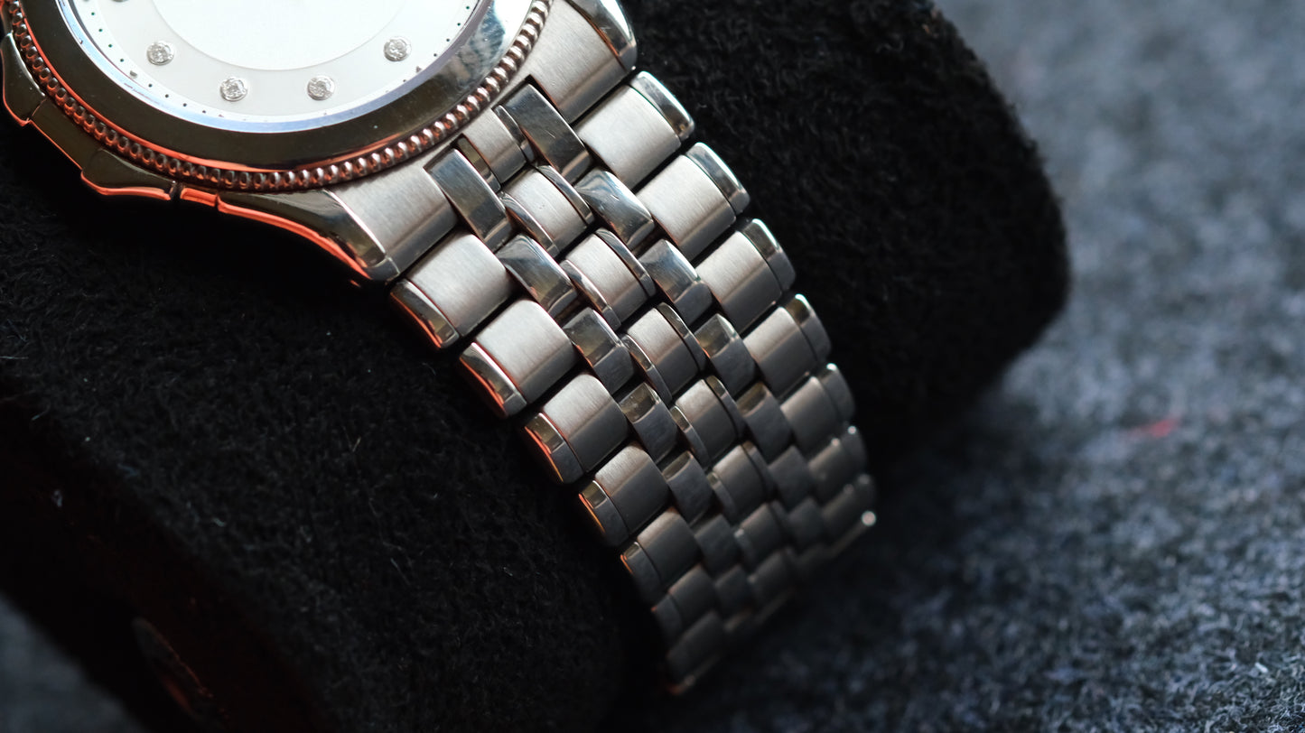 Credor Pacifique Diamond 11P 18KWG Bezel Quart 8j81-6B10 Good Condition