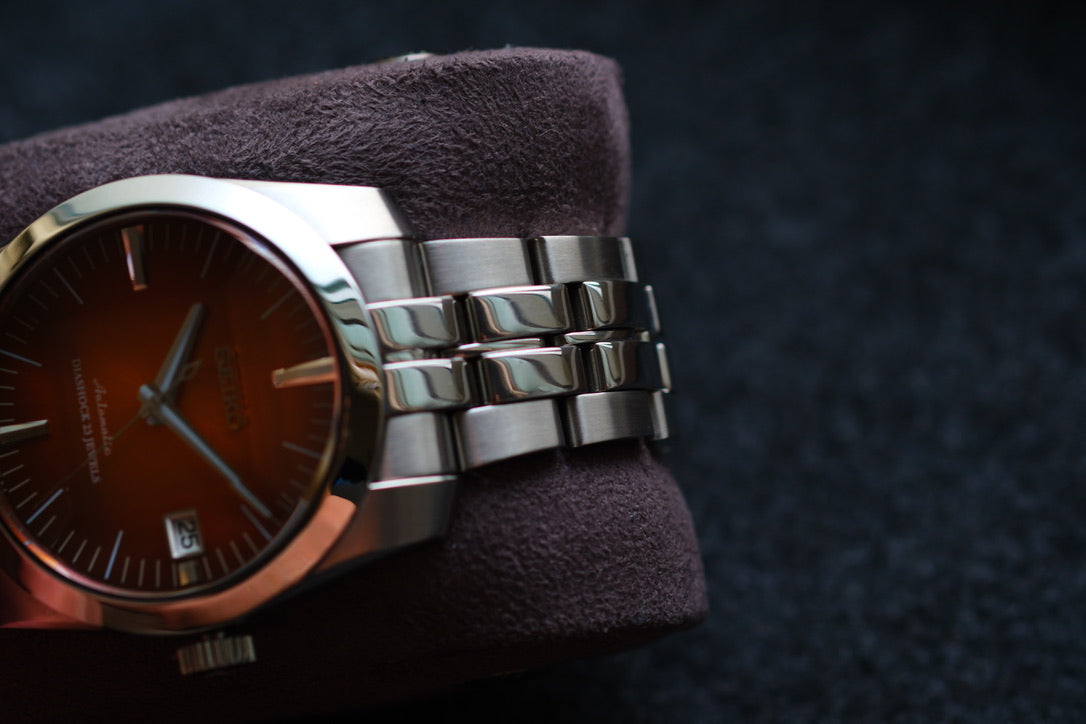 Seiko SARB005 6R15-00D0 Super Rare Orange Dial Sapphire Glass Cut Excellent Condition Serviced