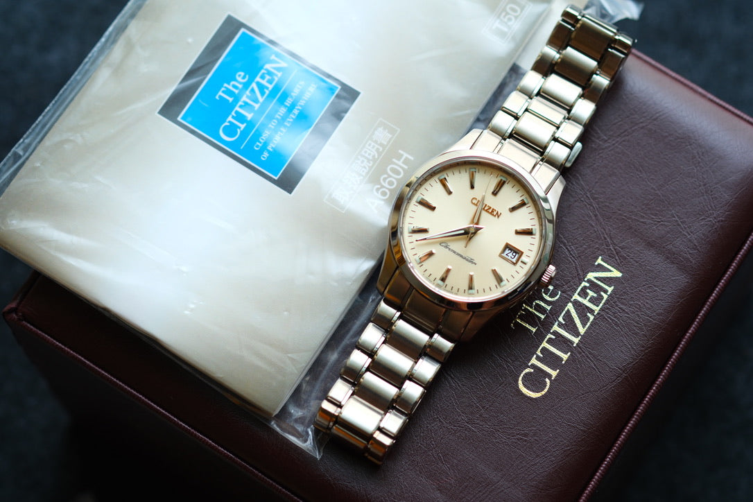 Citizen Chronomaster The Citizen A660-T006884 HAQ Champange Dial Full Box Paper Excellent Condition Serviced