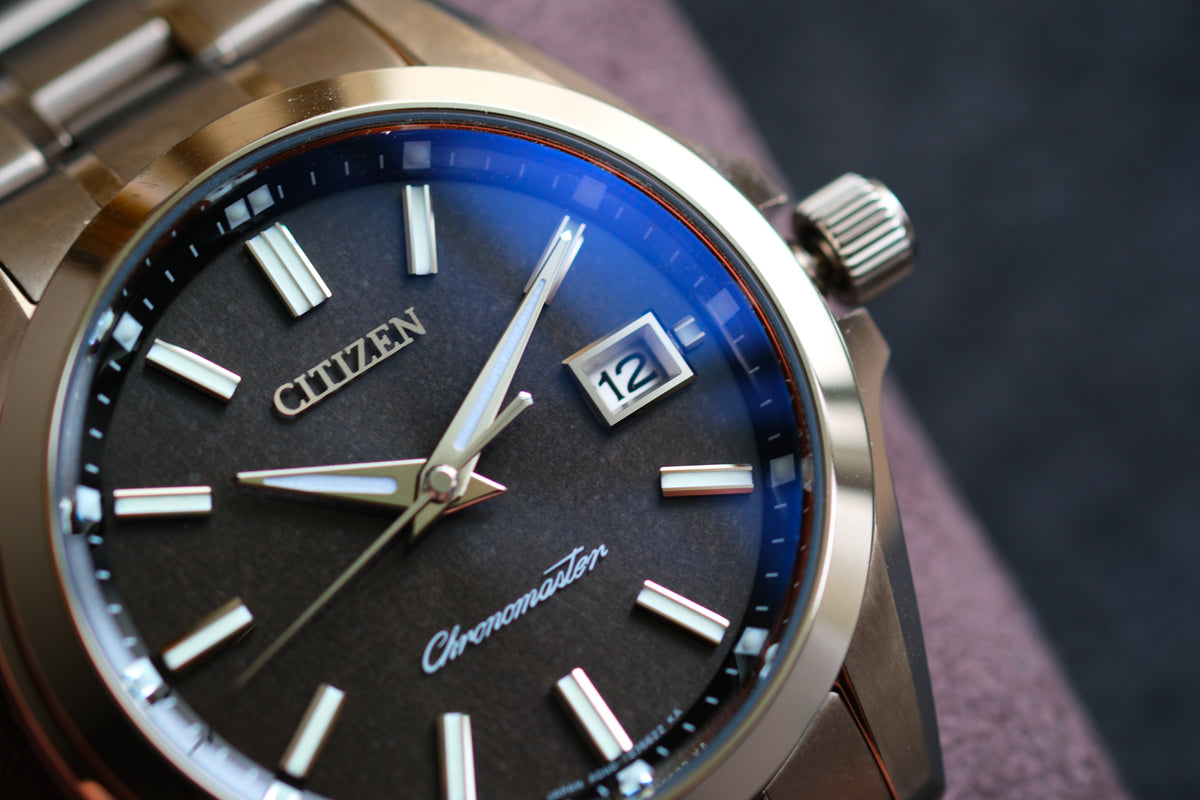 The Citizen Chrnomaster A060-T024271 Eco Drive Full Titanium Black Washi Dial Great Condition