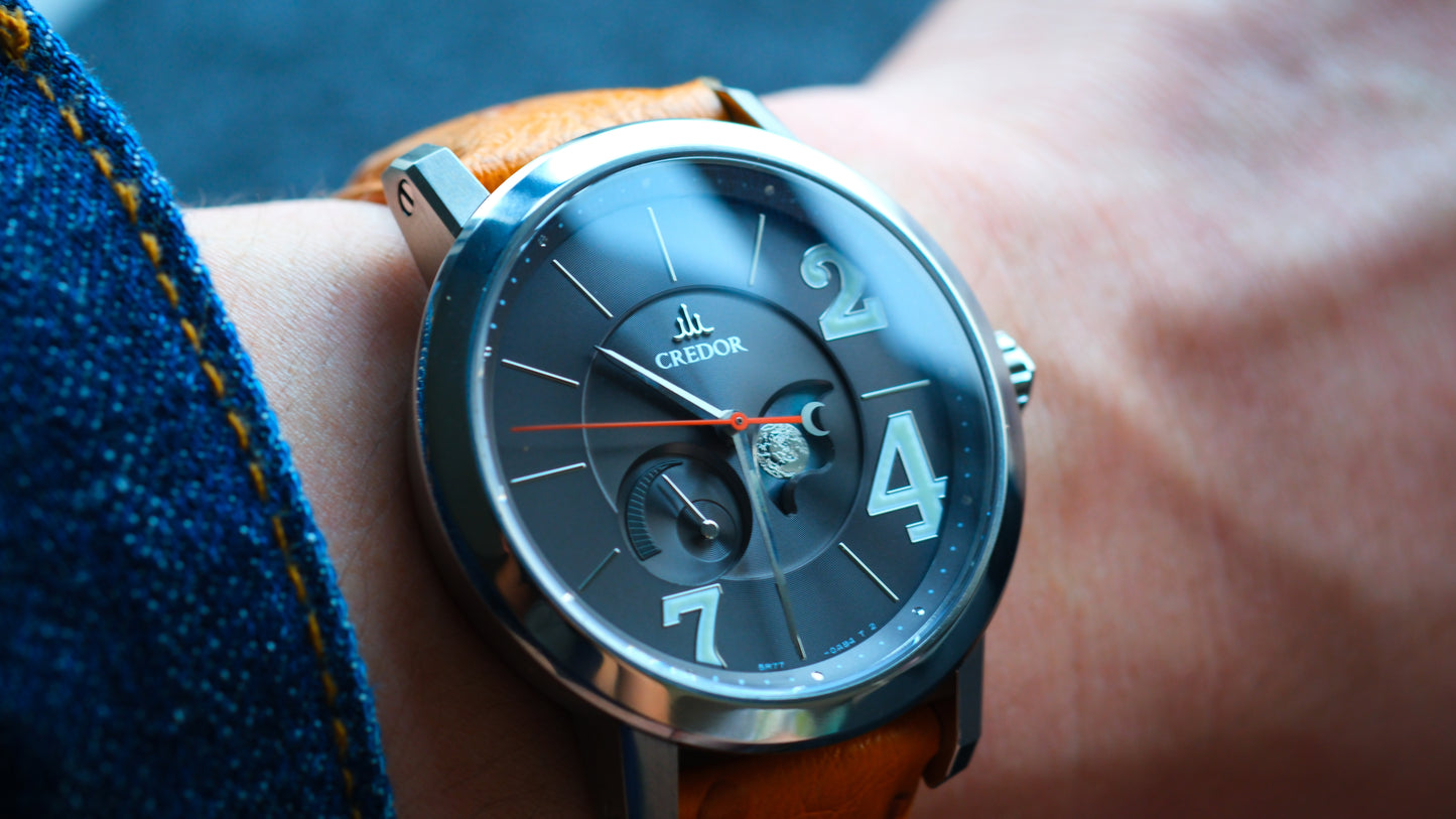 Credor GCLL993 Titanium Moonphase Spring Drive Titanium Limited to 125 pieces Serviced