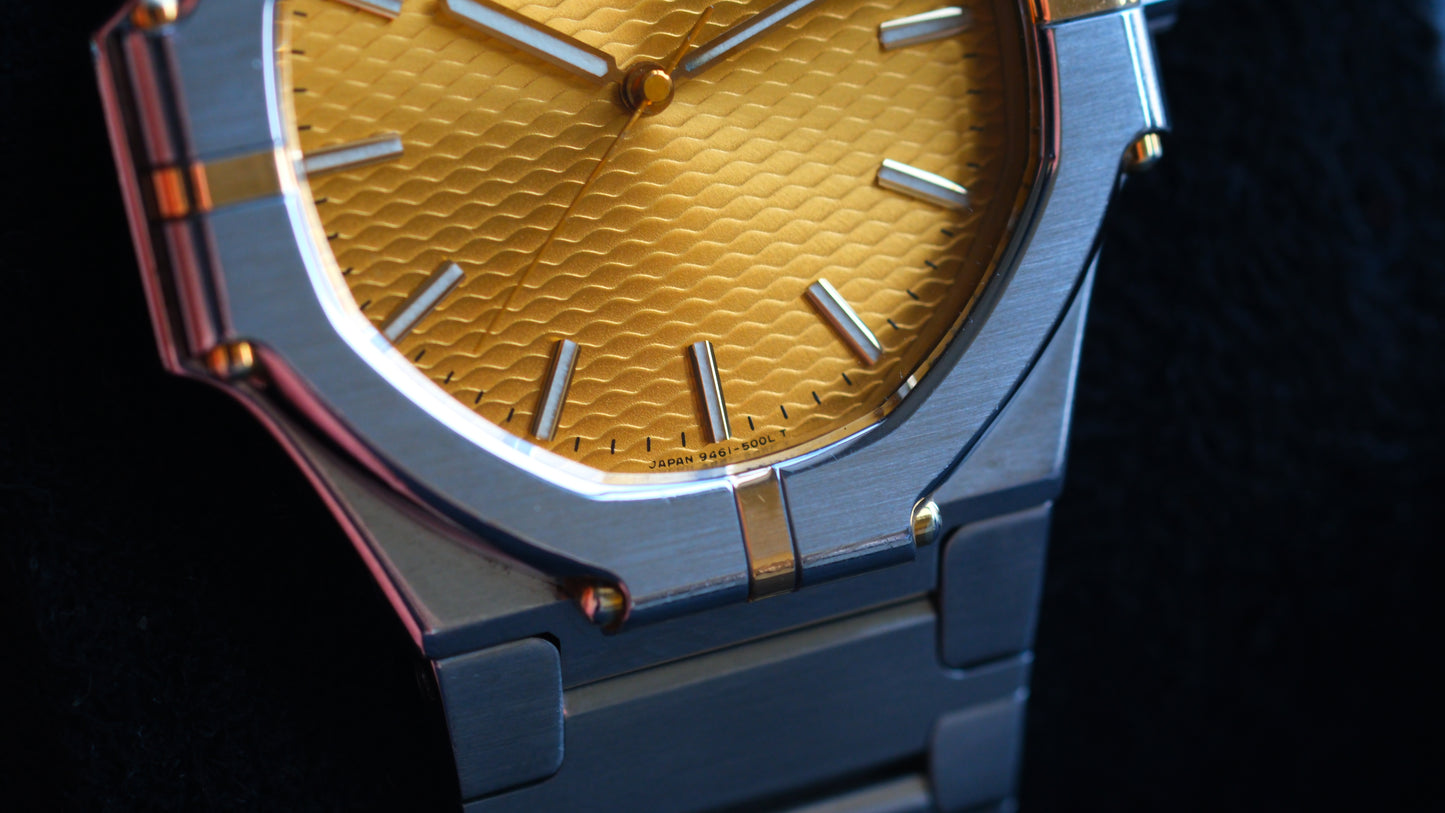 Credor Twin Quart 9461-5010 Gerald Genta Design Rare Excellent Condition