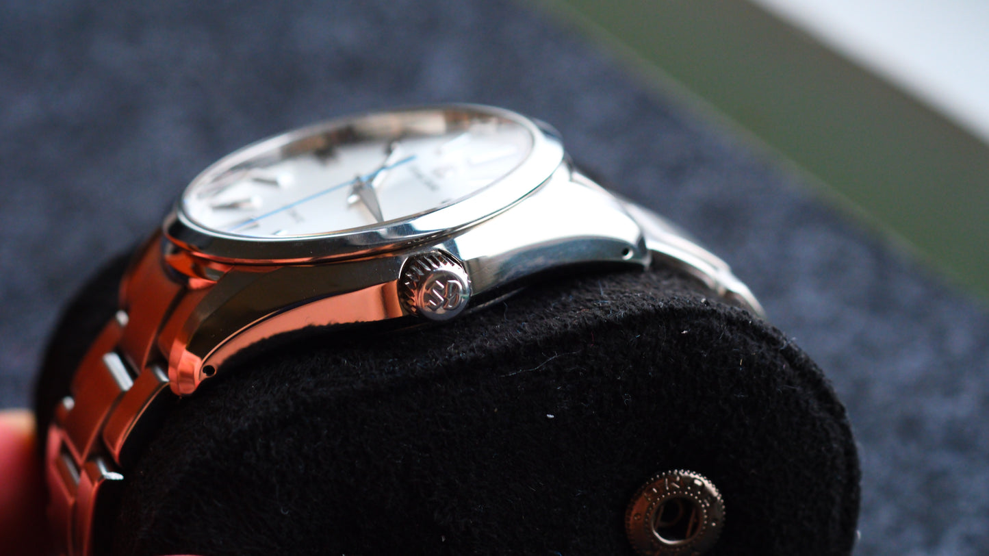 Grand Seiko SBGR307 9S68 Heritage new GS Logo Version White Dial Excellent Condition Full Box