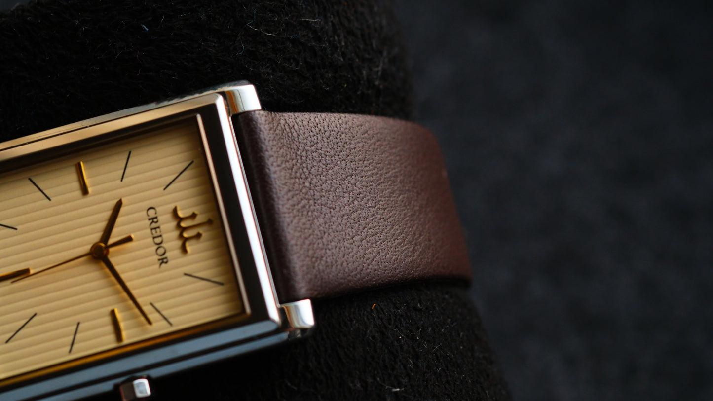 Credor Tank Signo GCAR049 8j81-0AK0 Quart Fabric-textured dial