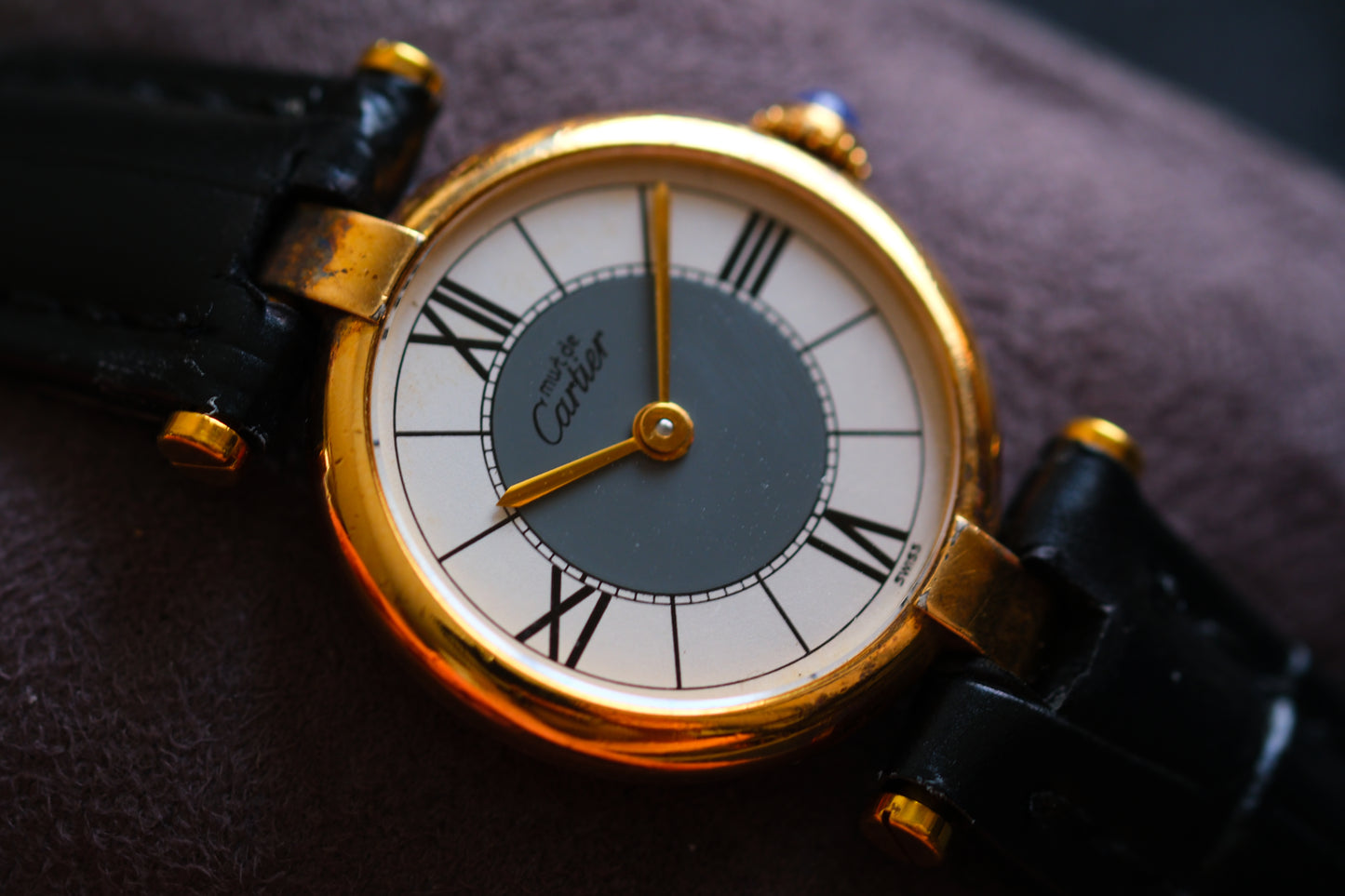 Cartier 1980s Must de Cartier Vendome Two tone Dial Lady