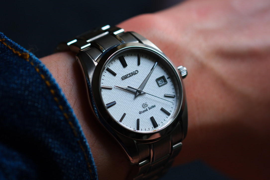 Grand Seiko SBGX067 37mm Full Titanium Rare White structure Texture Dial