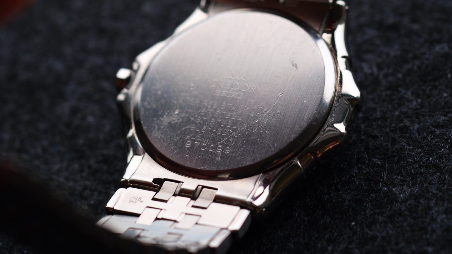 Credor Pacifique Diamond 11P 18KWG Bezel Quart 8j81-6B10 Good Condition