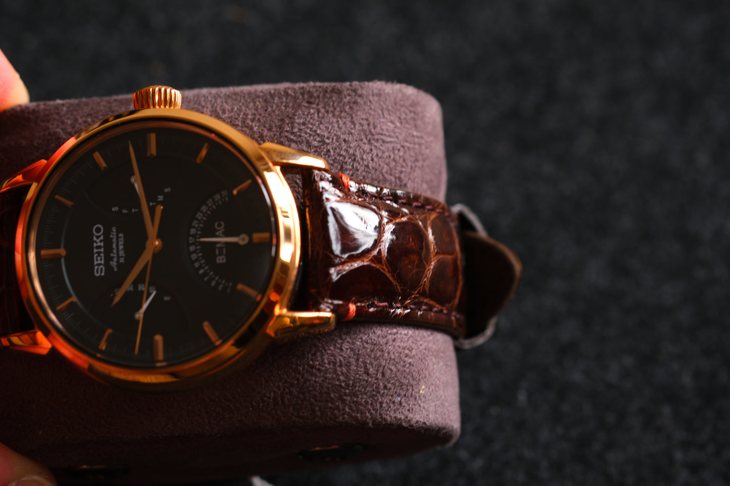 Seiko BEMAC Anniversary SZSD001 6R24-00D0 Double Retrograde Rose Gold Excellent Condition