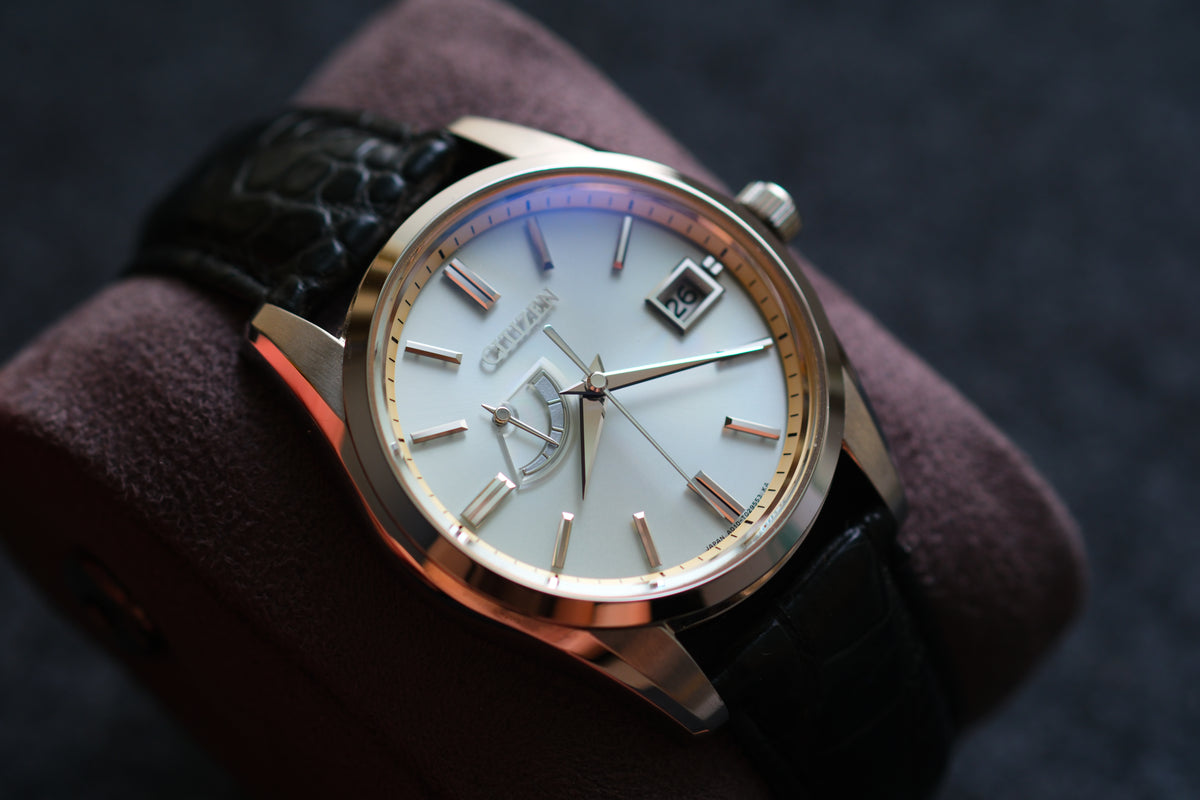 The Citizen AQ1010-03A A010-T018530 Eco Drive Full Box Paper White Ice Blue Dial