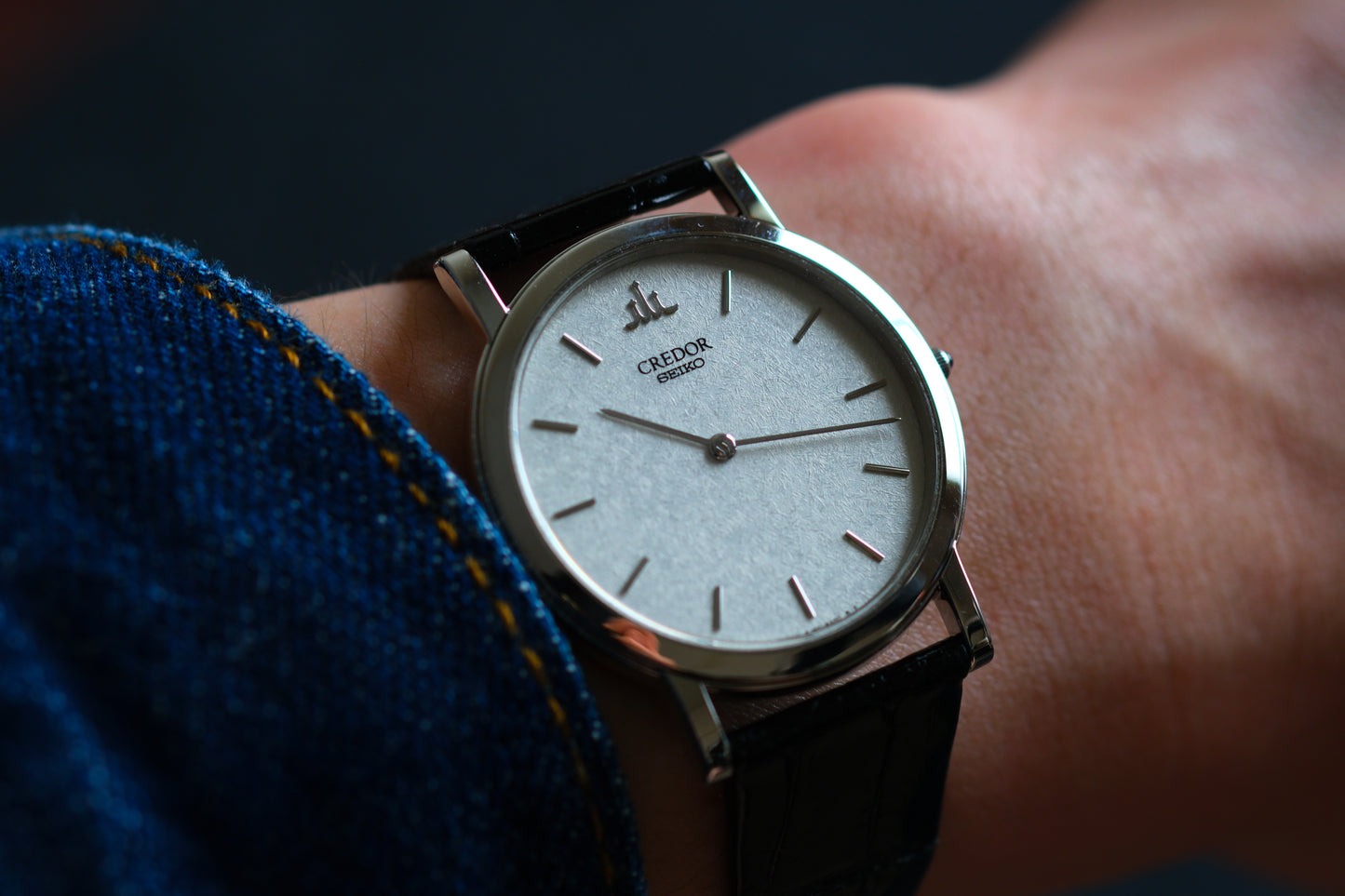 Credor GBAT009 8J80-8A00 HAQ Solid Platinum Pt950 Snow Flake Dial Like New Unworn Condition