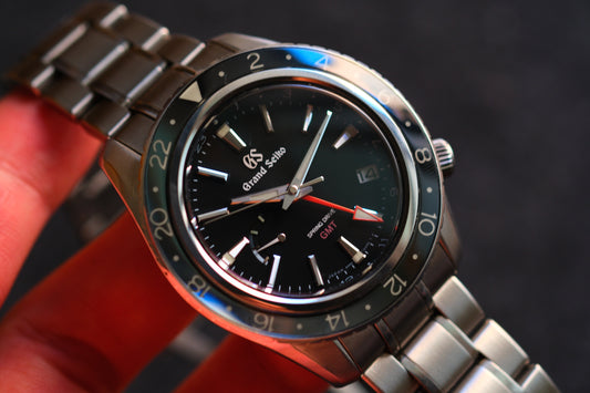 Grand Seiko SBGE201 9R66-0AA0 Spring Drive GMT Sapphire Bezel Excellent Condition