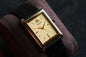 Credor Tank Signo GCAR049 8j81-0AK0 Fabric-textured dial Excellent Condition