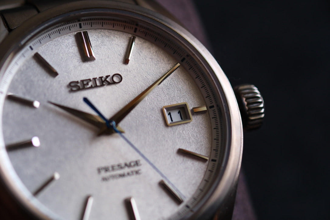 Seiko Pressage SARX055 6R15-04A0 Full Titan | Snow Flake Dial| Full Box Paper| Excellent Condition| Serviced