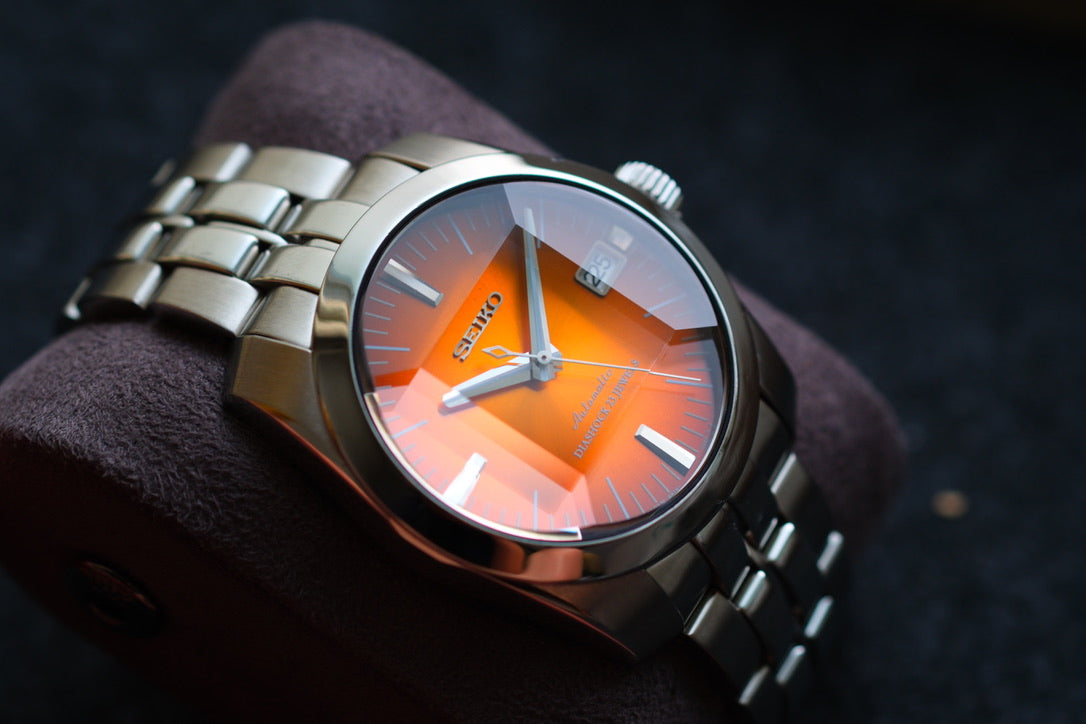 Seiko SARB005 6R15-00D0 Super Rare Orange Dial Sapphire Glass Cut Excellent Condition Serviced