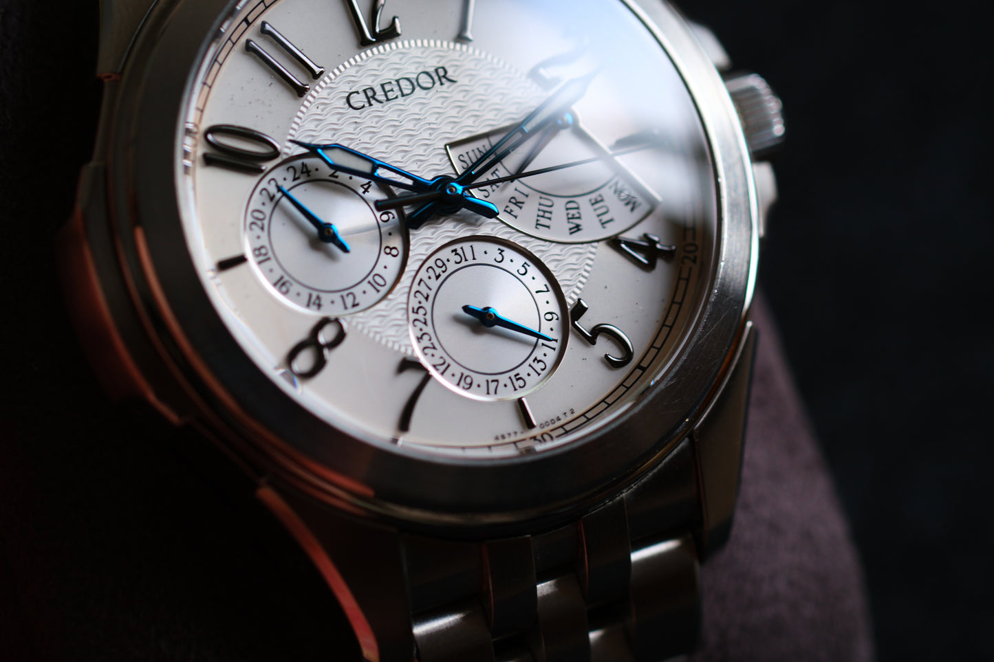Credor Pacifique GCBG971 4S77-00C0 Retrograde Blue Hands Good Condition Full Box Paper