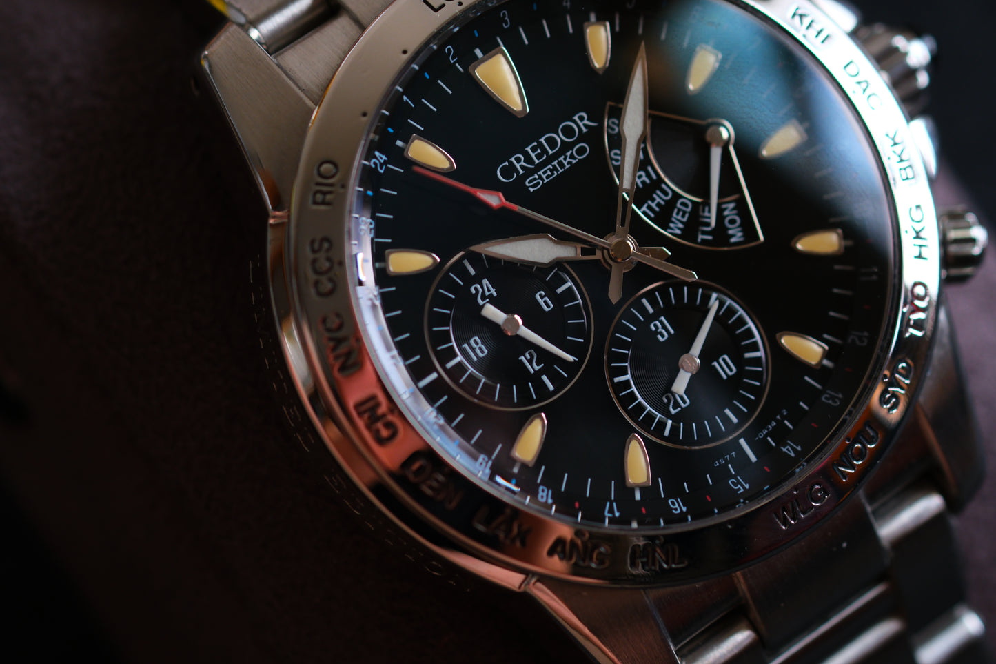 Credor Phoenix GCBG987 Retrograde World Timer 4S77-0A40 Limited Edition 1000P Full Box Paper Full Serviced Excellent Condition