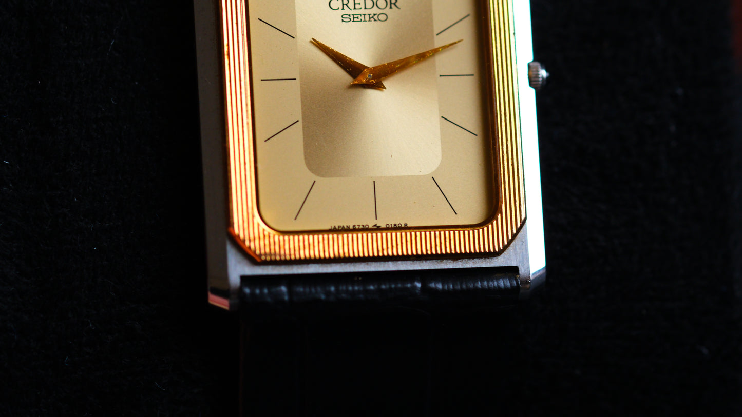 Credor Tank Men 6730-5090 14K Bezel SHA MIDDLE