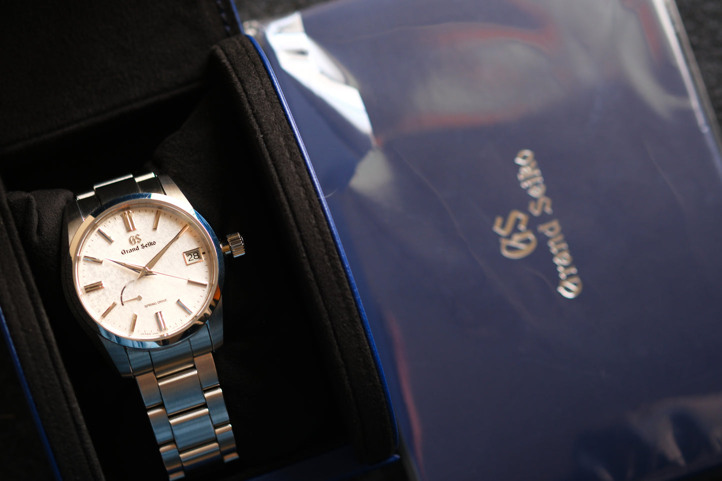 Grand Seiko SBGA465 9R65-0DY0 Spring Drive Early Morning Frost Dial Heritage Collection Full Paper Date 2024 Great Condition