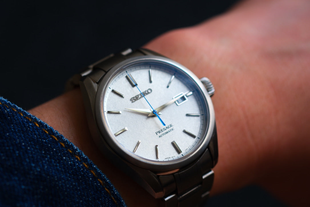 Seiko Pressage SARX055 6R15-04A0 Full Titan | Snow Flake Dial| Full Box Paper| Excellent Condition| Serviced