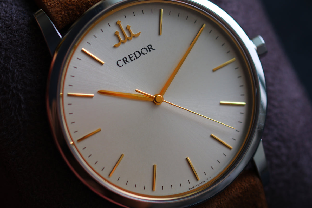 Credor Signo GCAR047 8J81-0AJ0 Dress Watch 36mm 6mm Thin Full Paper Excellent Condition