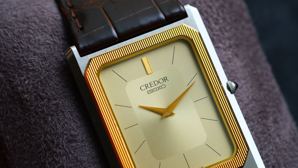 Credor Tank Men 6730-5090 14K Bezel SHA MIDDLE Full Original