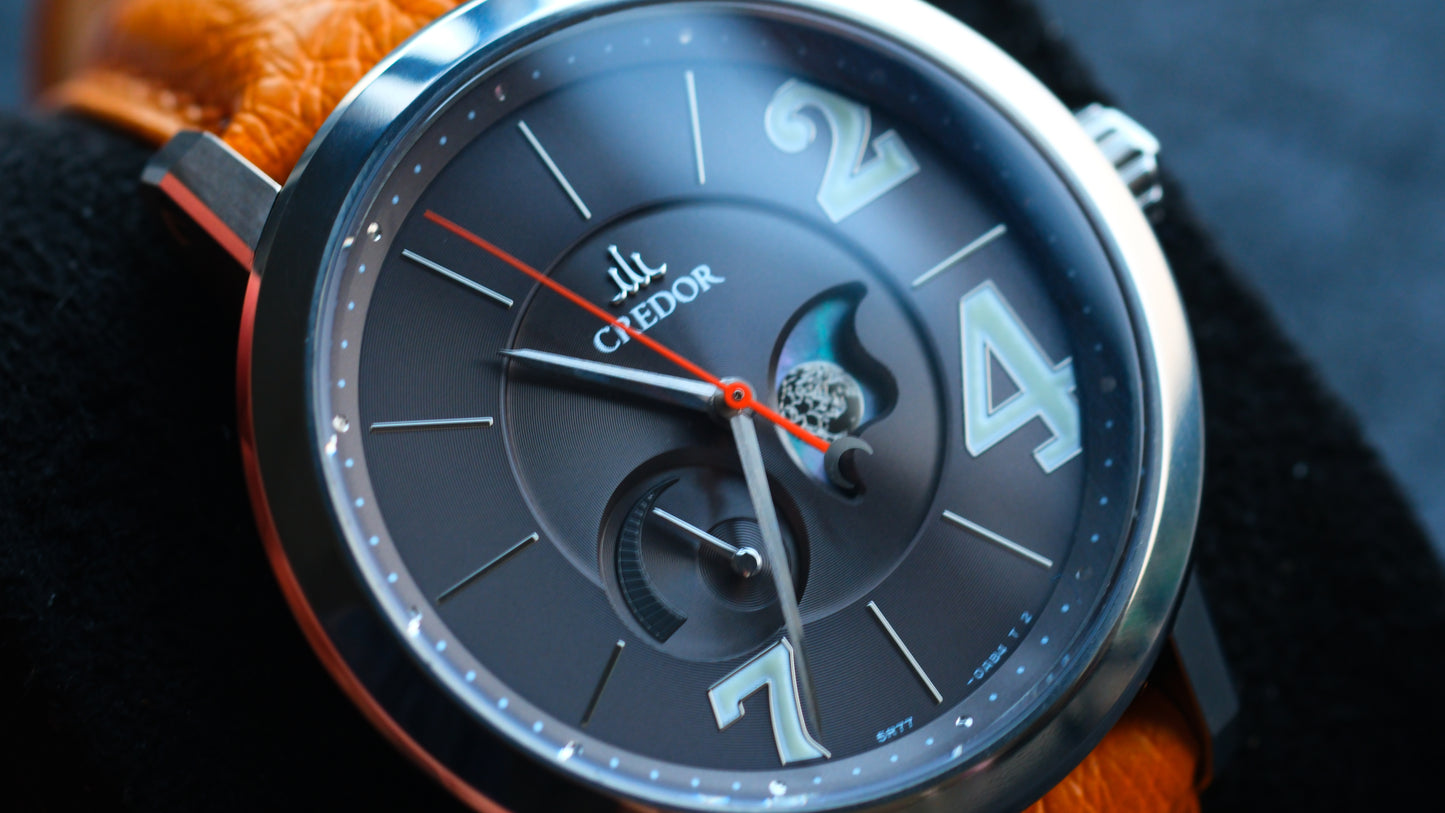 Credor GCLL993 Titanium Moonphase Spring Drive Titanium Limited to 125 pieces Serviced