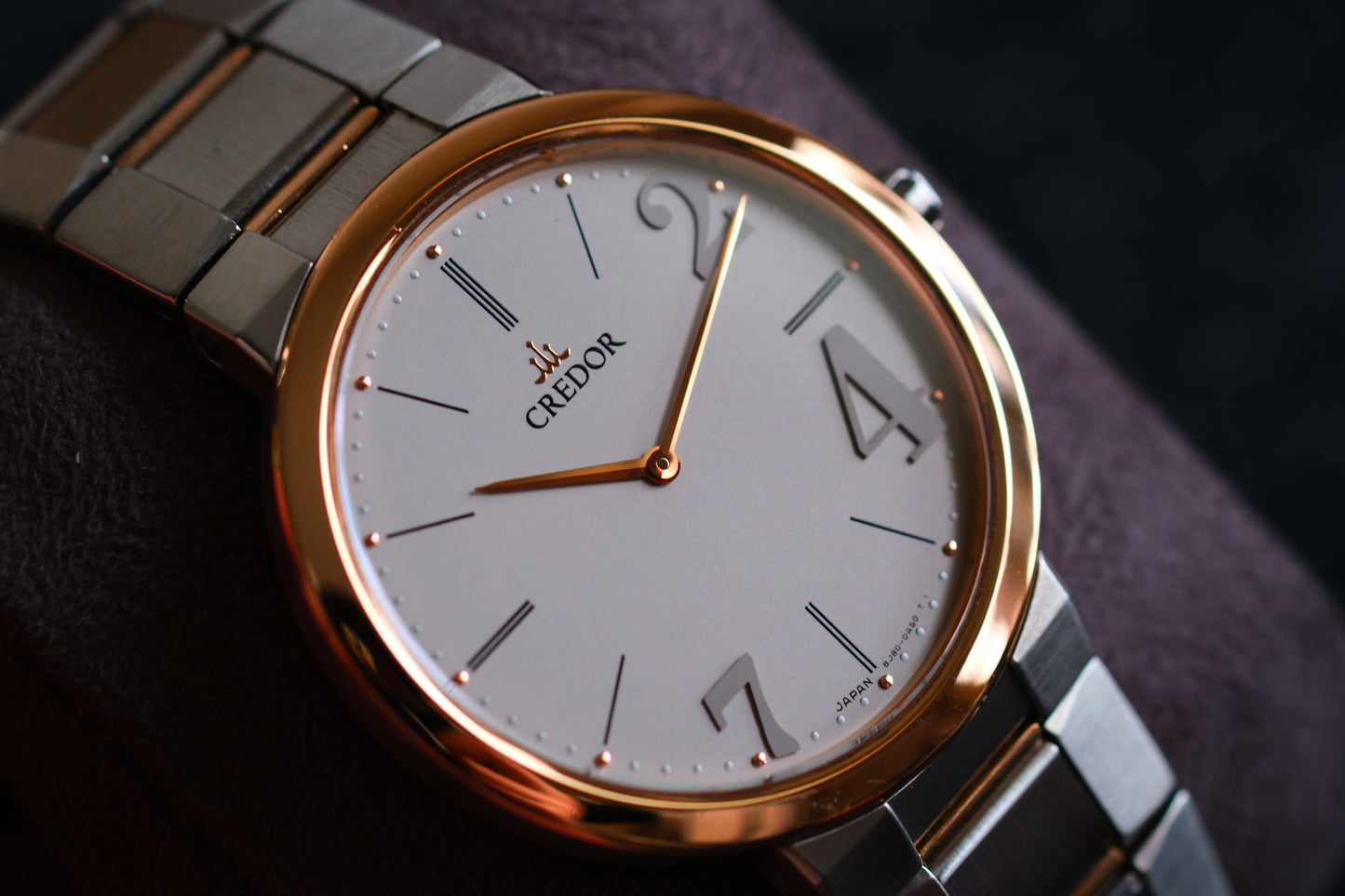 Credor Node 247 GCAT992 8J80-0AJ0 Solid Pink Gold Bezel Excellent Condition Box Manual User