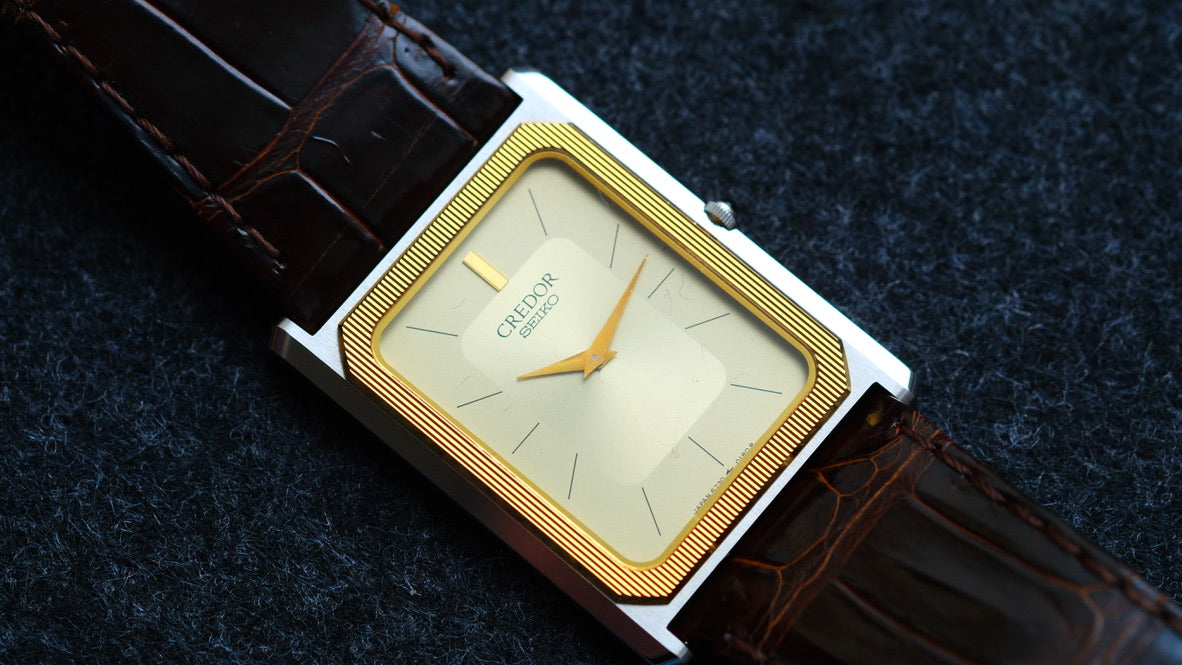 Credor Tank Men 6730-5090 14K Bezel SHA MIDDLE Full Original