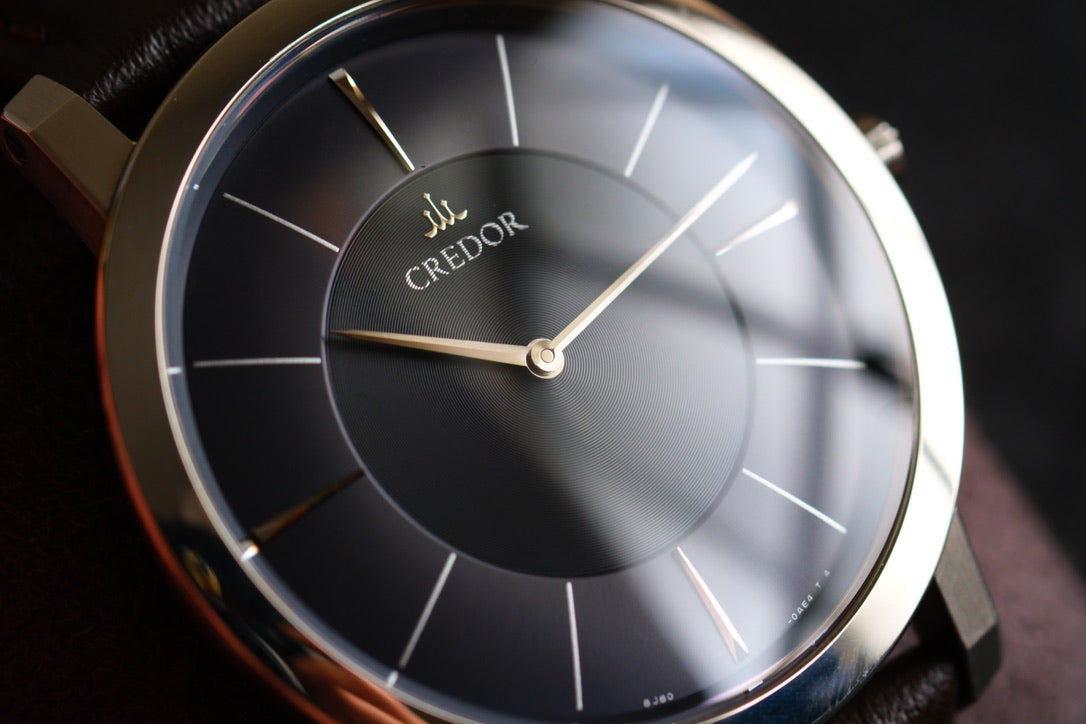 Credor Node GCAR987 Quart 8J80-0AD0 Two Tone Black Dial Good Condition