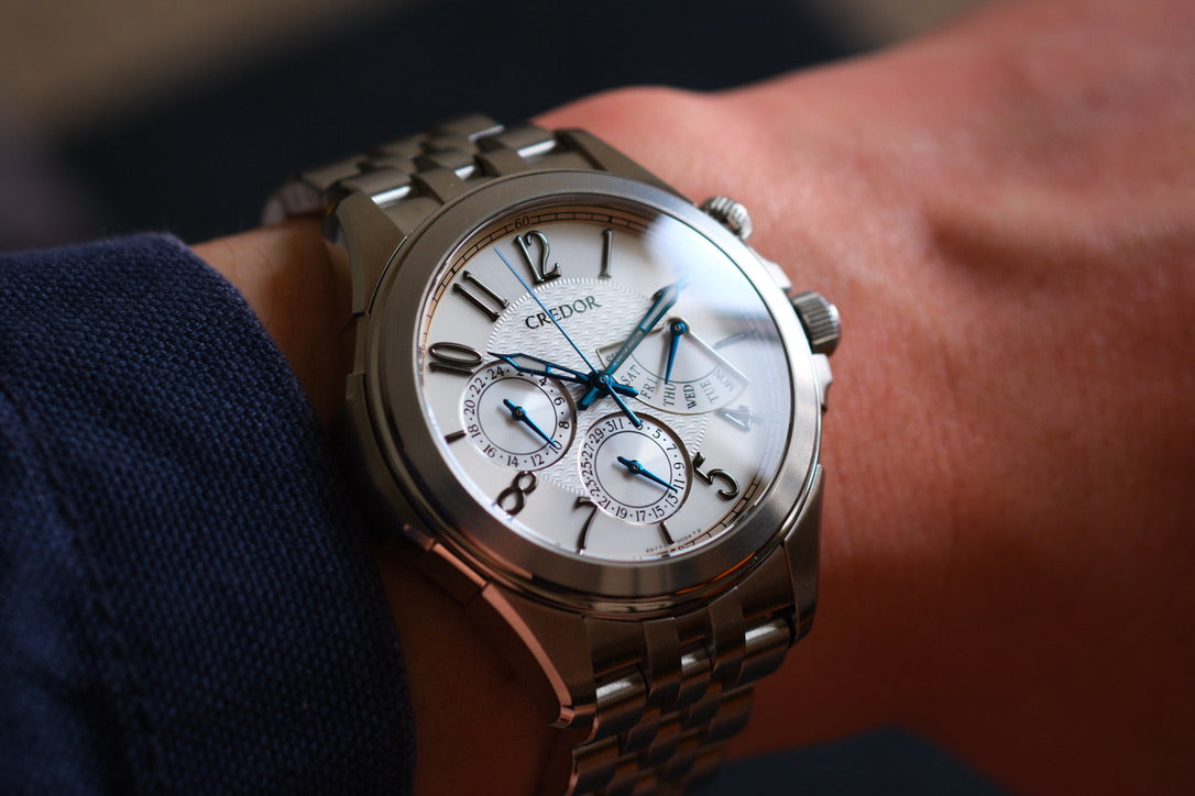 Credor Pacifique GCBG971 4S77-00C0 Retrograde Blue Hands Excellent Condition