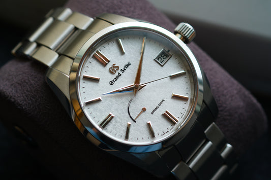 Grand Seiko SBGA465 9R65-0DY0 Spring Drive Early Morning Frost Dial Heritage Collection Full Paper Date 2024 Great Condition