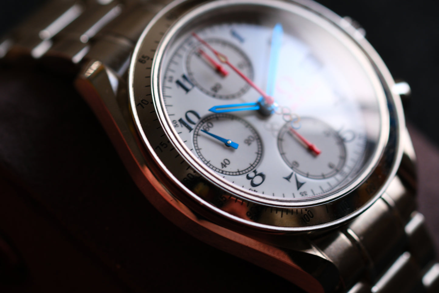 Omega Speedmaster Specialities 2012 Olympic Games Collection Blue Red Hands Excellent Condition |Full Serviced