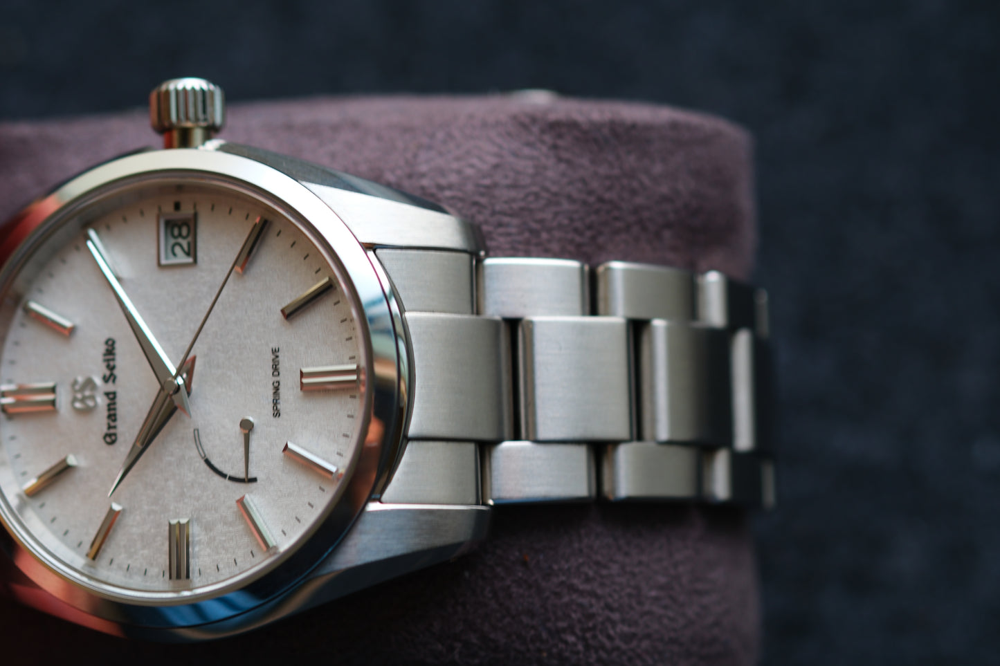 Grand Seiko SBGA465 9R65-0DY0 Spring Drive Early Morning Frost Dial Heritage Collection Full Paper Date 2024 Great Condition