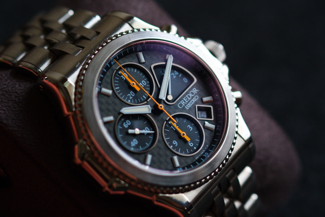 Credor Pacifique GCBK997 6S77-0A10 Chrnograph Limited 2000 Carbon Dial