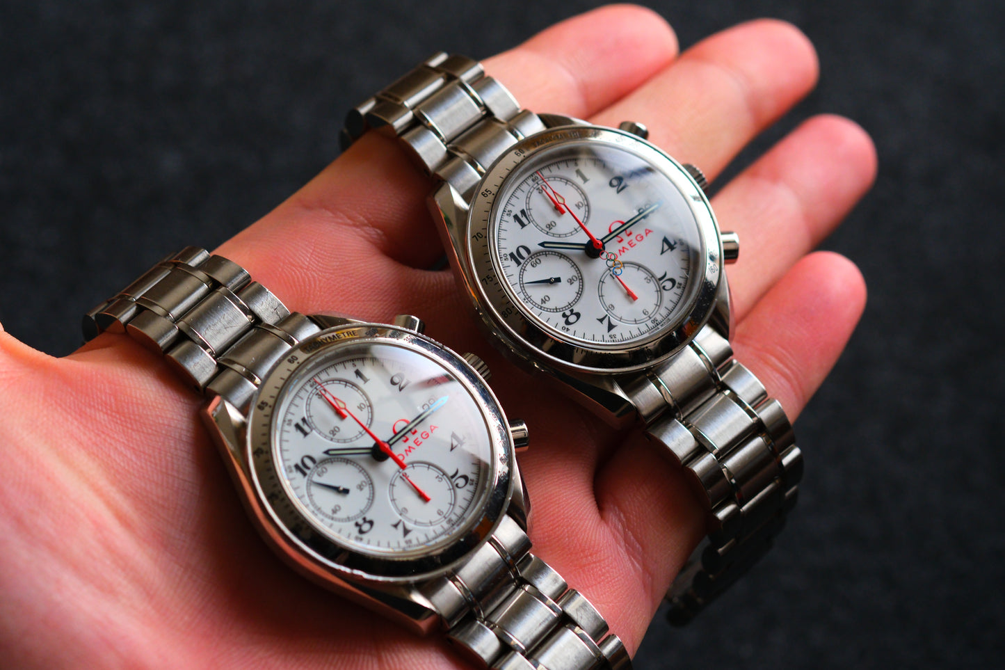 Omega Speedmaster 323.10.40.40.04.001 Specialities 2012 Olympic Games Collection Blue Red Hands | Good Condiition |Serviced