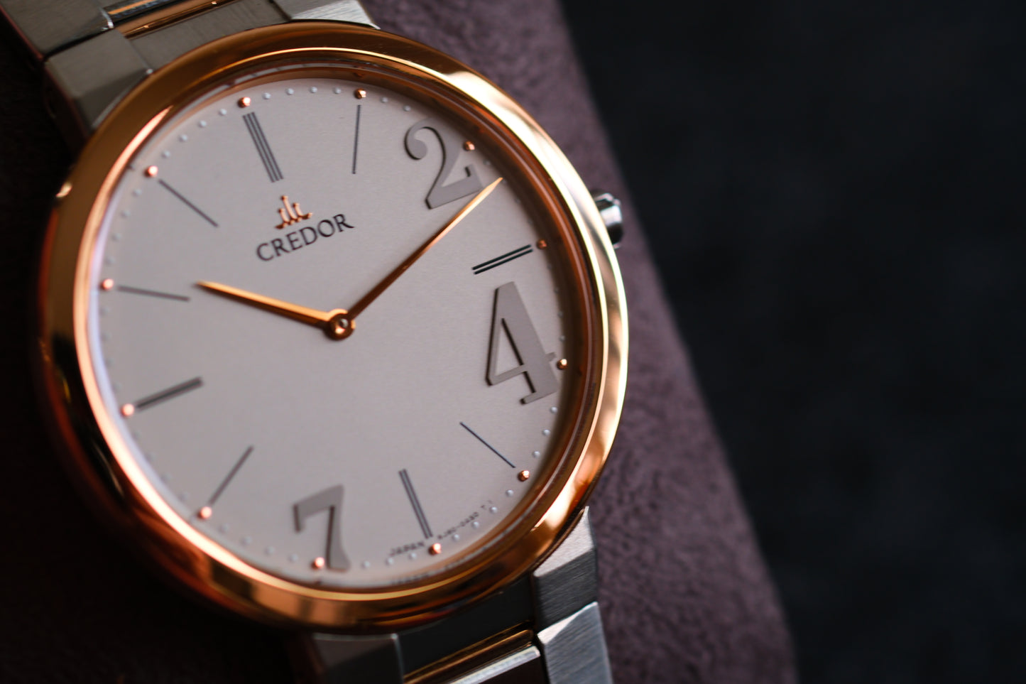 Credor Node 247 GCAT992 8J80-0AJ0 Solid Pink Gold Bezel Excellent Condition Box Manual User