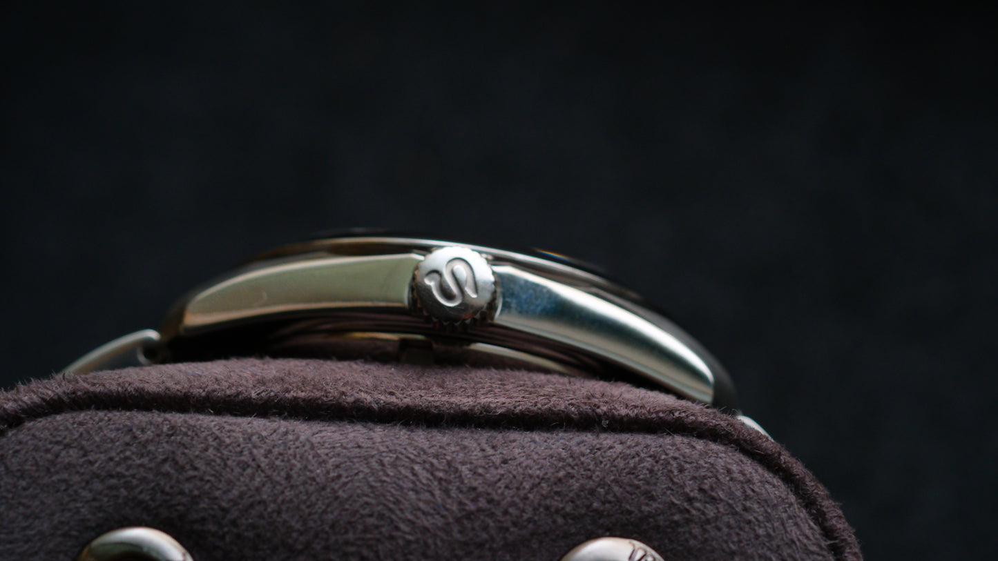 SARB001 6R15-00D0 Rare with Sunburst Blue Dial Sapphire Glass Cut Good Condition