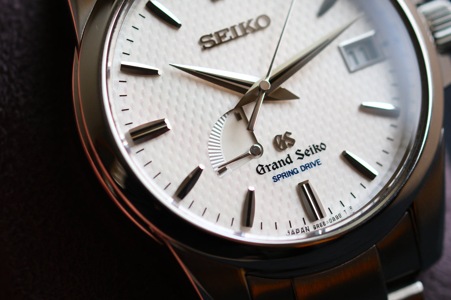 Grand Seiko SBGA025 9R65-0AG1 Spring Drive Texture Dial Excellent Condition Full Box Paper Full Serviced