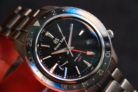 Grand Seiko SBGE201 9R66-0AA0 Spring Drive GMT Sapphire Bezel Excellent Condition
