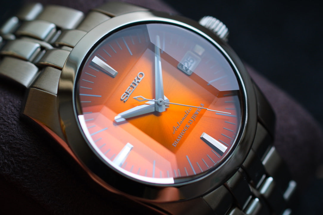 Seiko SARB005 6R15-00D0 Super Rare Orange Dial Sapphire Glass Cut Excellent Condition Serviced