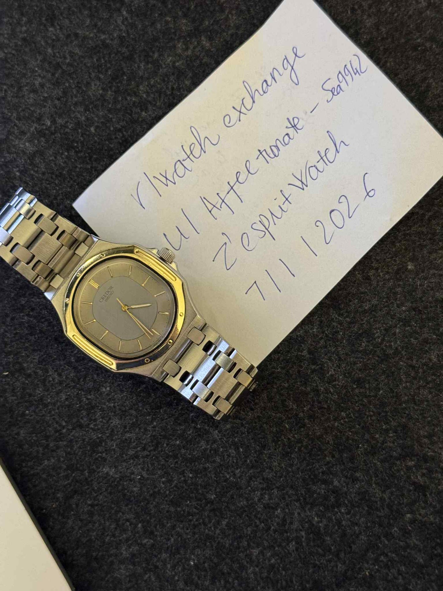 Credor Genta 14K Bezel Timestamp