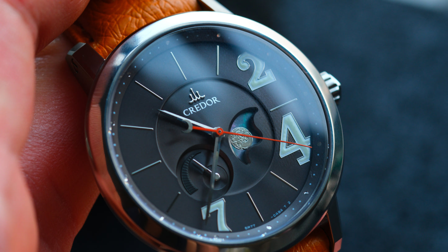 Credor GCLL993 Titanium Moonphase Spring Drive Titanium Limited to 125 pieces Serviced