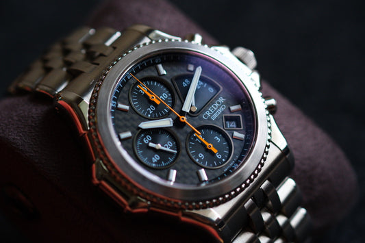 Credor Pacifique GCBK997 6S77-0A10 Chrnograph Limited 2000 Carbon Dial