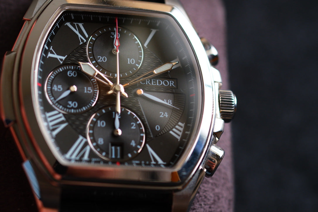 Credor Pacifique Tonneau GCBK991 6s77-00A0 Chrnograph Good Condition