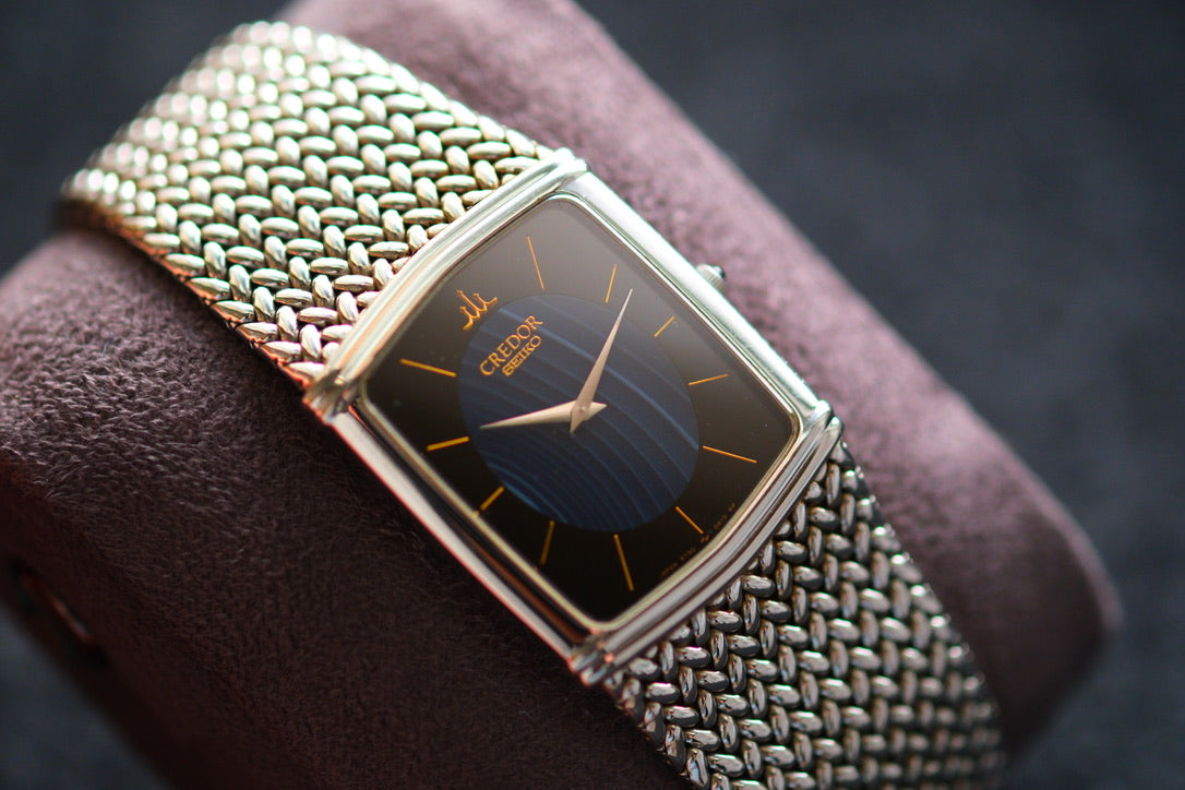 Credor 6730-5330 Blue Agate Dial Onyx Stone | Good Condition | Full Box Paper